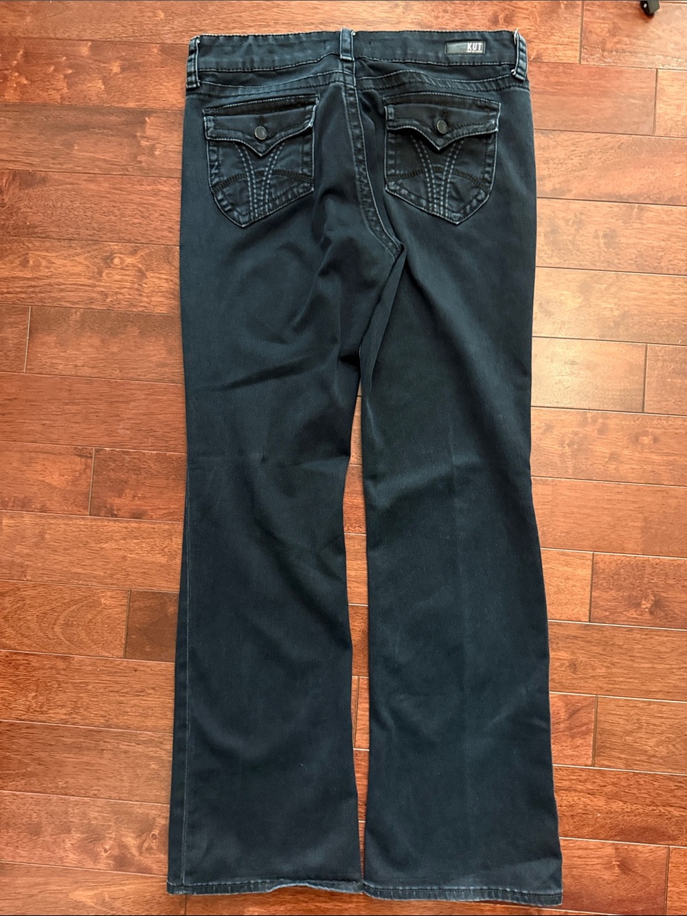 Kut from the Kloth Natalie Black High Rose Bootcut  Stretch Denim Jeans 14 - Picture 6 of 6